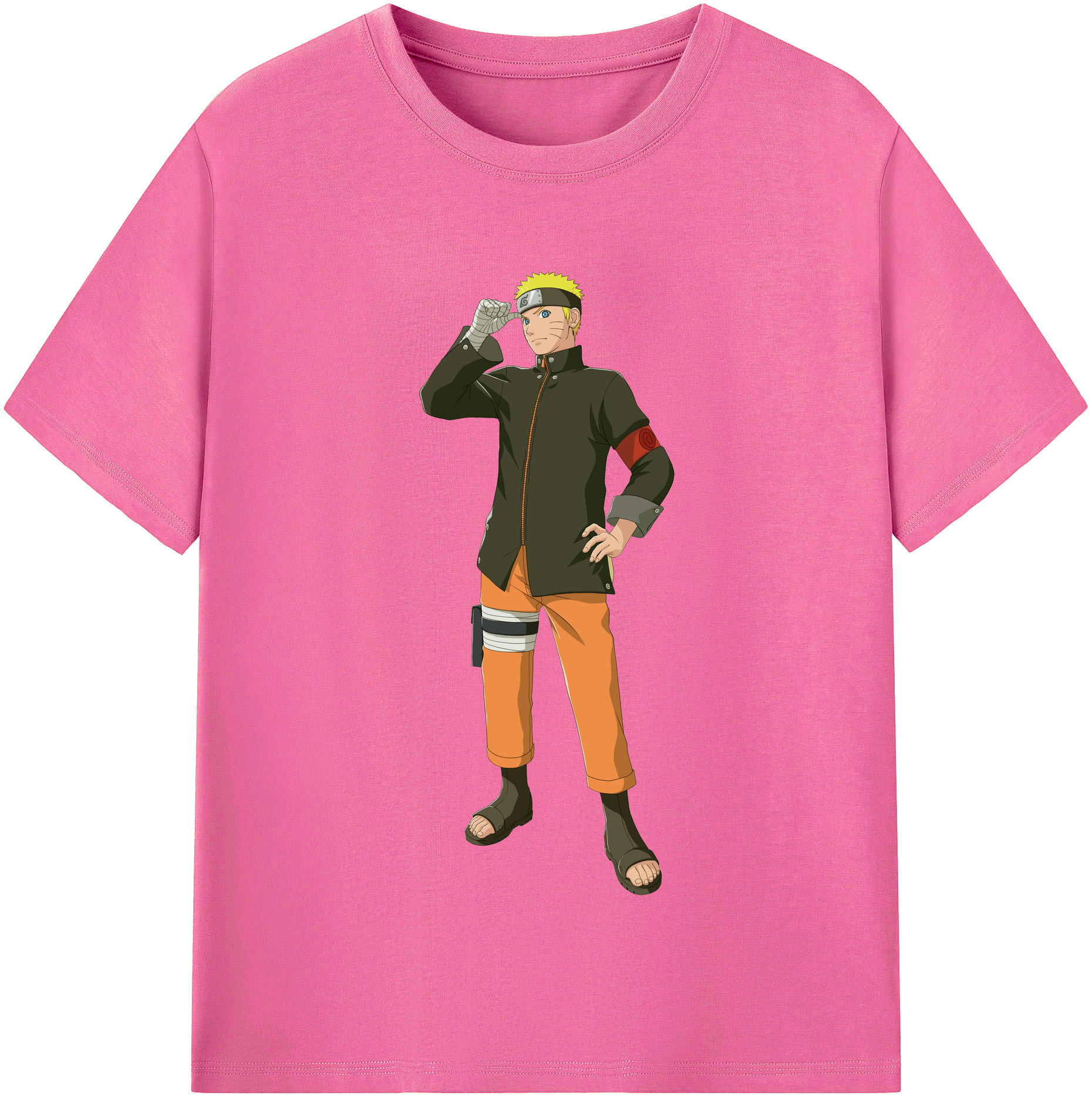 （画像用） NARUTO -ナルト- うずまき ナルト Uzumaki Naruto レディースカジュアルプリントTシャツ（綿100％）